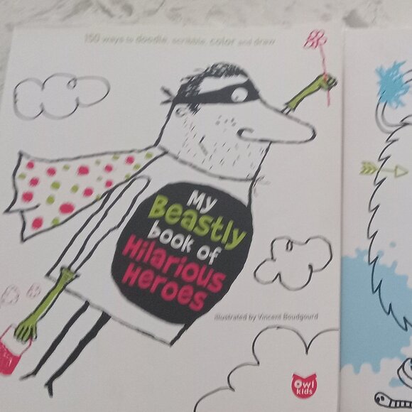 My Beastly Book of Monsters & of Hillarious Herooes:150 Ways to Doodle, Scribble - Picture 2 of 5